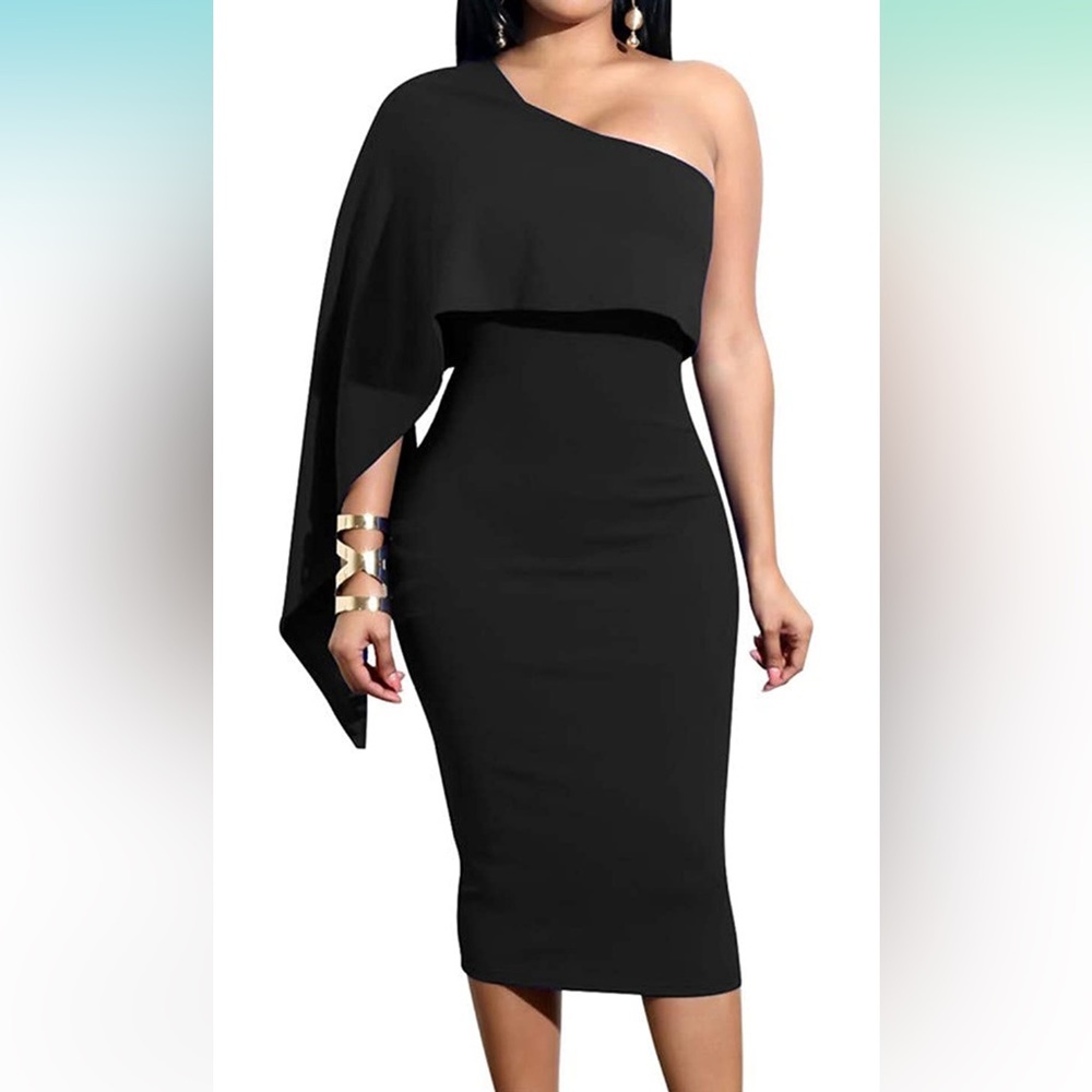 One Shoulder Midi Dress